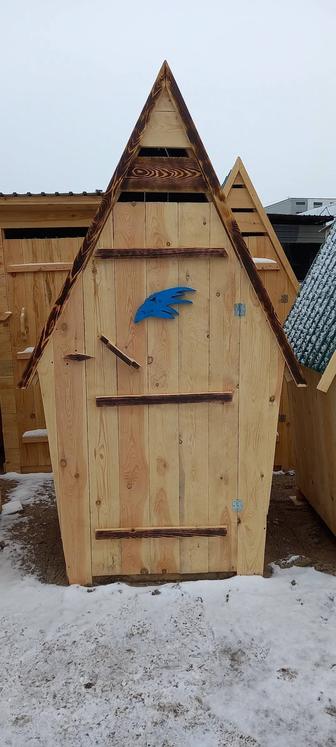 Туалет из сосны класса АВ с логотипом ОРЁЛ