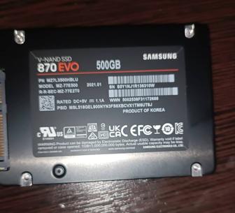 ОРИГИНАЛ SSD SAMSUNG 870EVO 500GB 98% почти новый