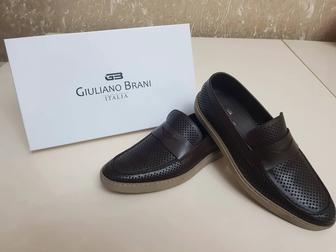 Новые кожаные мокасины бренда GIULIANO BRANI