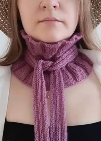 Шарф с рюшами