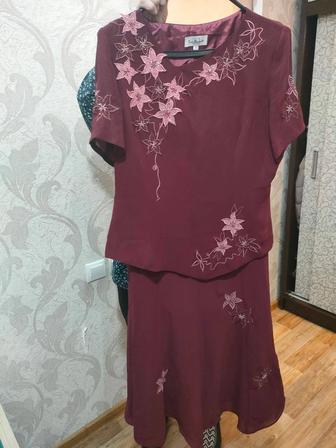 Женственное шифоновое платье двойка