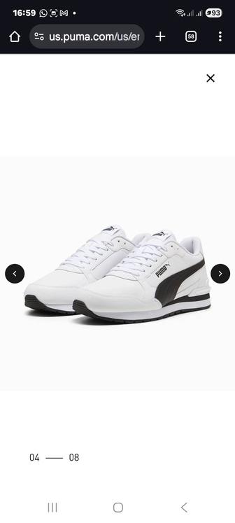 Кроссовки Puma ST Runner белые, размер 43
