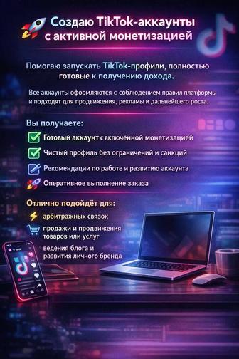 тик ток аккаунты с монетизацией