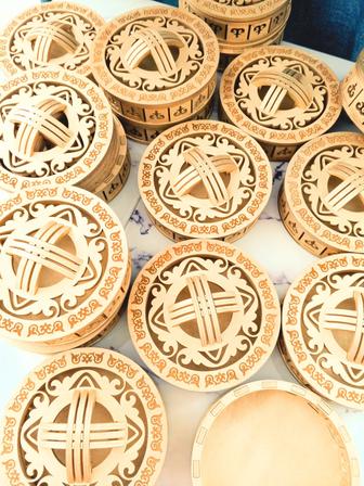 Астау менажница Тойенирная Шкатулка юрта деревянная Коробки для сухофруктов