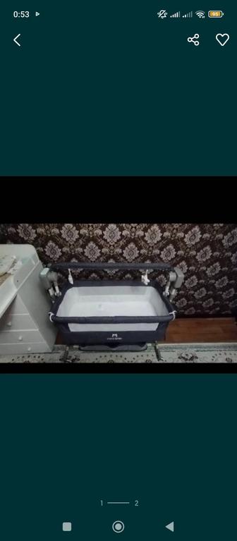 Продам приставную кроватку- качалку