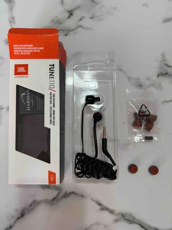 Наушники проводные JBL T110 внутриканальные, с микрофоном, 3,5mm, черные