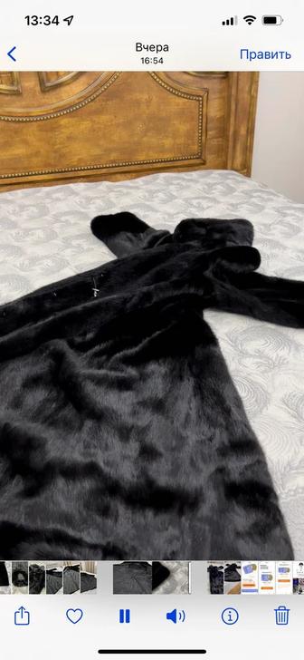 Новая норковая шуба, цельная