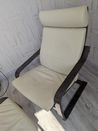 Кресло Ikea Poang (поэнг) с подставкой