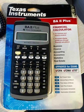 Калькулятор финансовый Texas Instruments BA II plus, 10 -разрядный, черный