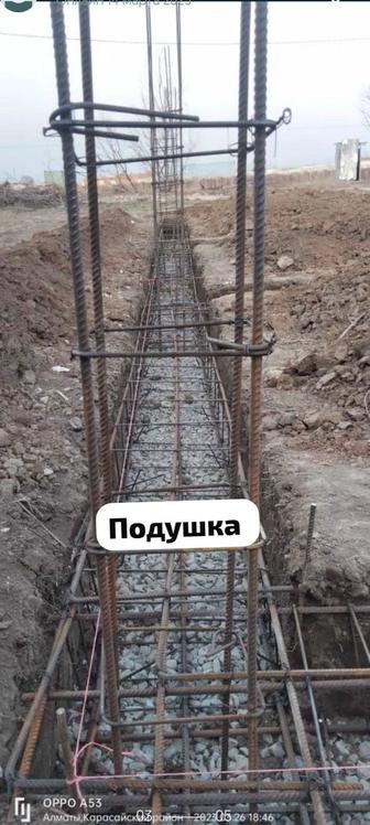 Заливка фундамент, Бетон құйю, Опаловочное бригада