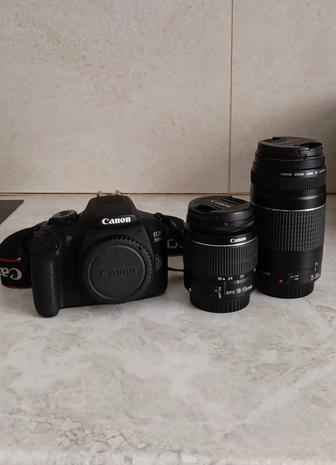 Фотоаппарат canon EOS 2000D с двумя объективами