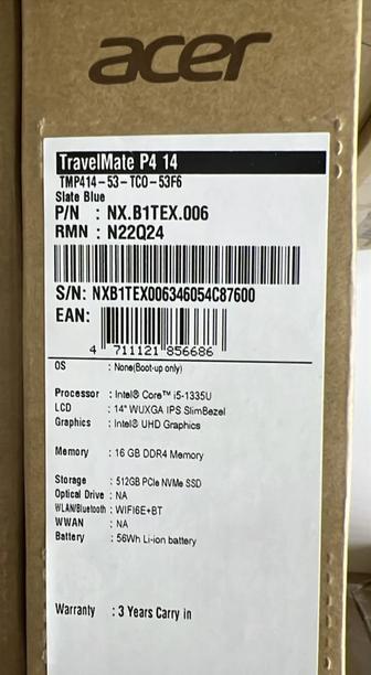 ACER TravelMate P4 14
TMP414-53-TC0-53F6