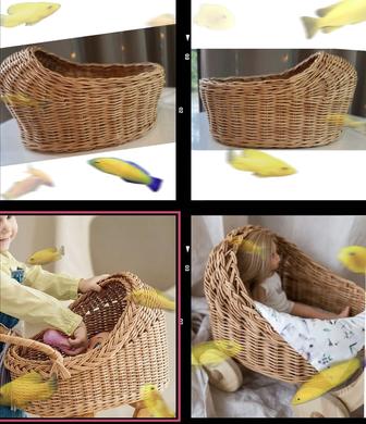 Люлька для куклы,ручная работа