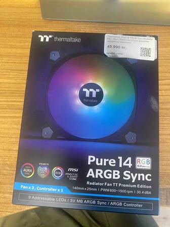 Argb fan thermaltake pure 14 комплект 2шт