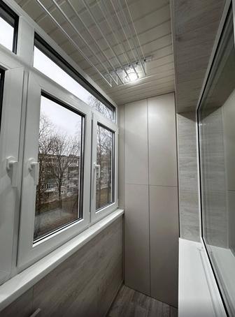 Установка окон балконов с обшивкой под ключ