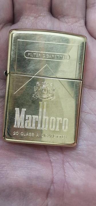 Коллекционная Золотая зажигалка ZIPPO от Марлборо 750 пробы, 18 карат