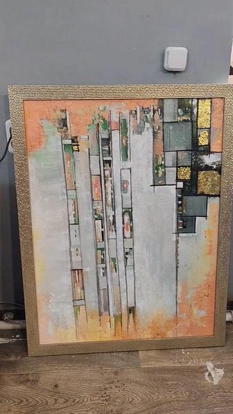 Текстурная абстракция маслом, ручная работа, в раме - 80.000