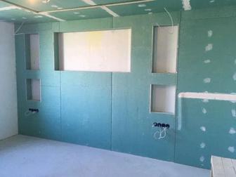 Гипсокартон, шпаклевка, электрика