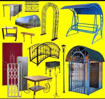 Металлоизделия. Изготовление металлических изделия. Навесы, двери, ворота,