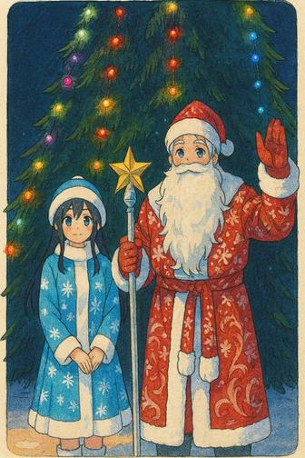 Дед мороз и Снегурочка на выезд