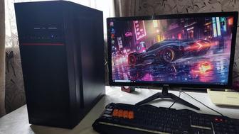 Игровой компьютер i3 10100 Rx480 8Gb LCD 22