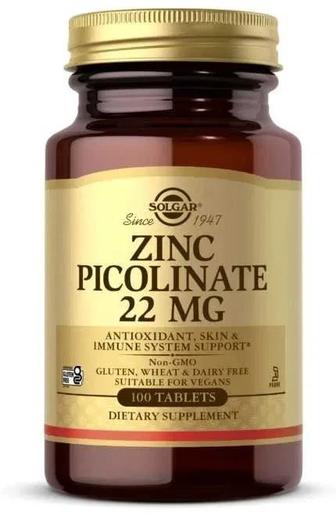 Solgar Zinc Picolinate 22 мг таблетки 100 шт