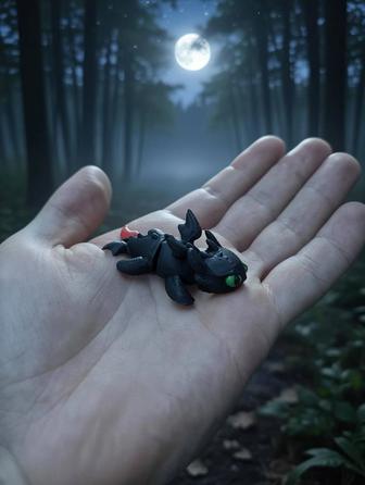 3D подвижный брелок/антистресс - Дракон Беззубик