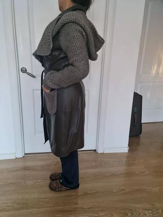 Кожаный пальто