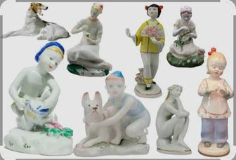 Принимаю статуэтки Разные Советские и иностранные фарфор металлические