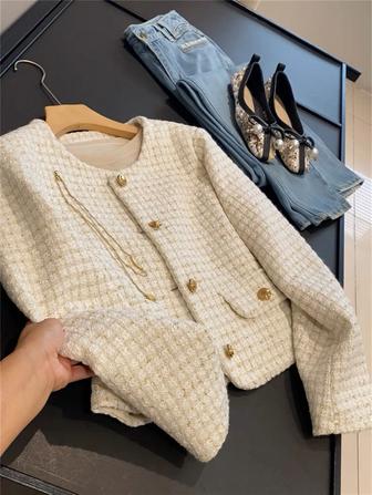 Твидовый пиджак НОВЫЙ размер М