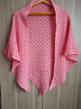 Шаль связанная вручную