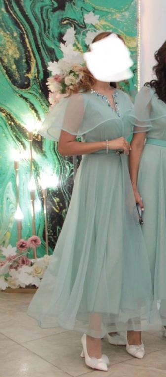 Турецкая бирюзовая платье