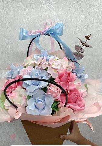 Букеты из мыльных роз