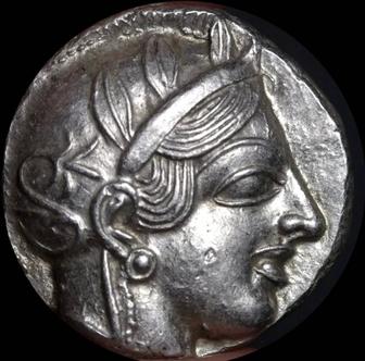 Тетрадрахма Афины Сова. Древняя Греция,  гг. до н.э.