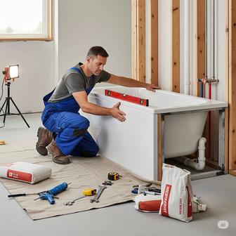 Замена и установка ванны