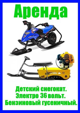 Аренда снегокат. Электрический 36 вольт. Бензиновый гусеничный.