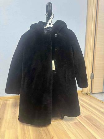 Натуральная цигейка СССР качество тёплая зимняя шуба с капюшоном