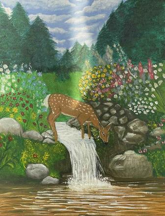 Картина Тишина леса оригинальная ручная работа