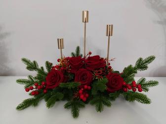 Новогодний подсвечник венок
