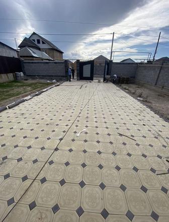 Укладка тротуарной плитки, брусчатки