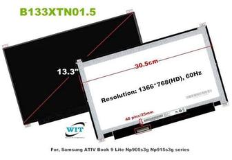 Матрица (ЖК Экран/Дисплей) для ноутбука 13.3 AUO, B133XTN01.5, HD slim40pin