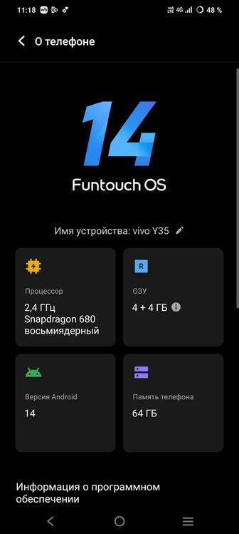 Vivo y35 4gb 64gb