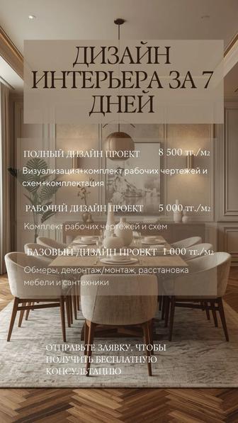 Дизайн интерьера. Алматы, Каскелен