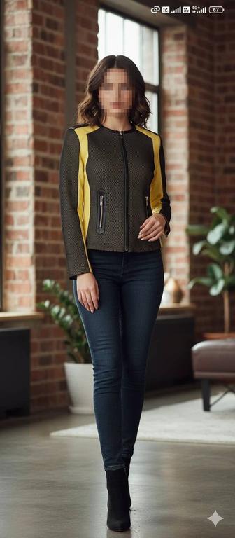 Новая женская легкая куртка. Размер L. Бренд CHIC JEUNE. Длина 53 см.