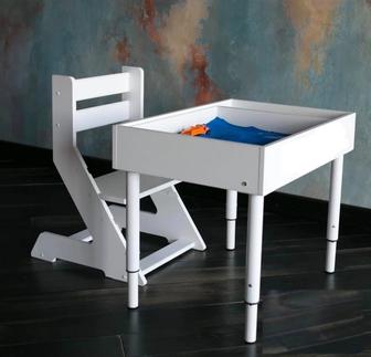 Детский растущий стол и стульчик