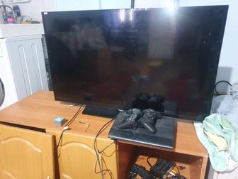 Продам б/у телевизор с игровой приставкой PS3!