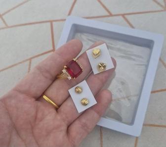 Құм алтын сырға, кольцо