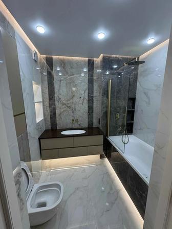 Укладка кафеля, санузел под ключ, ремонт ванной под ключ.