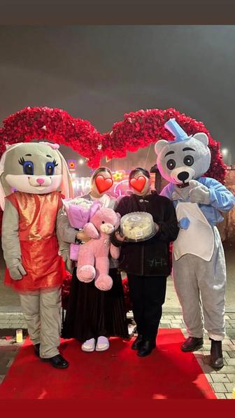 Аниматор Мишка Тедди и Зайчик