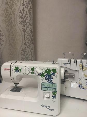 Швейная машинка Janome Grape 2016 оверлок Jaguar 935D